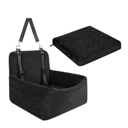 Car Dog Bed Pet Booster Seat For Small Dogs And Cats-Black