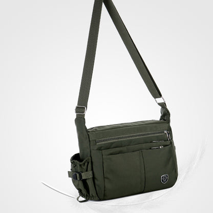 Water-Resistant Messenger Bag for Men Lightweight Travel Crossbody Sling Bag-Green