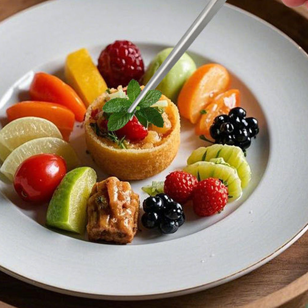 4Pcs BBQ Cooking Tweezer Tongs Stainless Steel Kitchen Tweezer Set