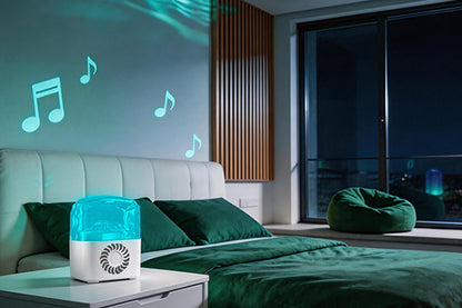 Rechargeable Bluetooth Speaker with 16 Color Light-White