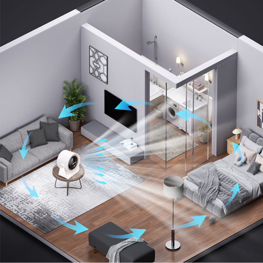 Digital Display Desk Fan Air Circulator Quiet Fan 100 Speeds Adjustable Table Fan for Camping Office Dorm Khaki