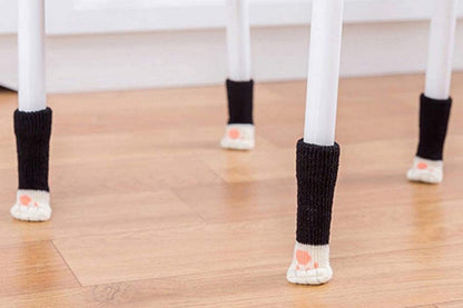 16Pcs Cat Paw Chair Leg Socks Floor Protector Covers