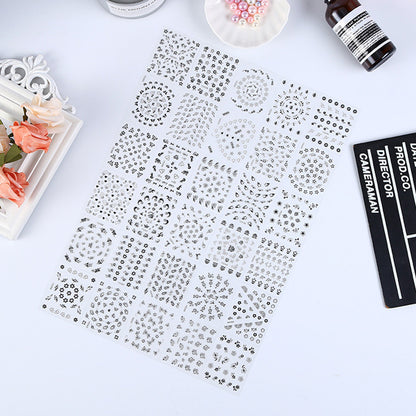 90 Piece 3D Floral Self Adhesive Nail Stickers for DIY Nail Art Decoration