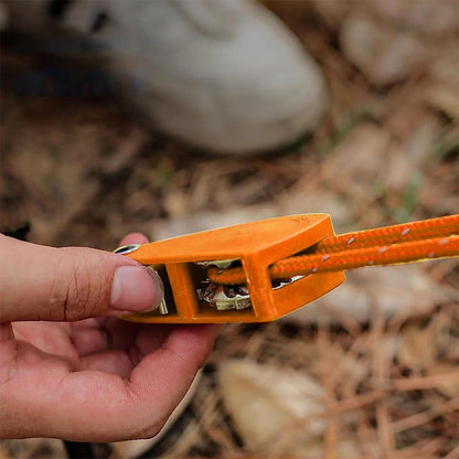 5M Adjustable Fast Release Pulley Camping Rope Camping Tent Guy Line for Canopy Orange