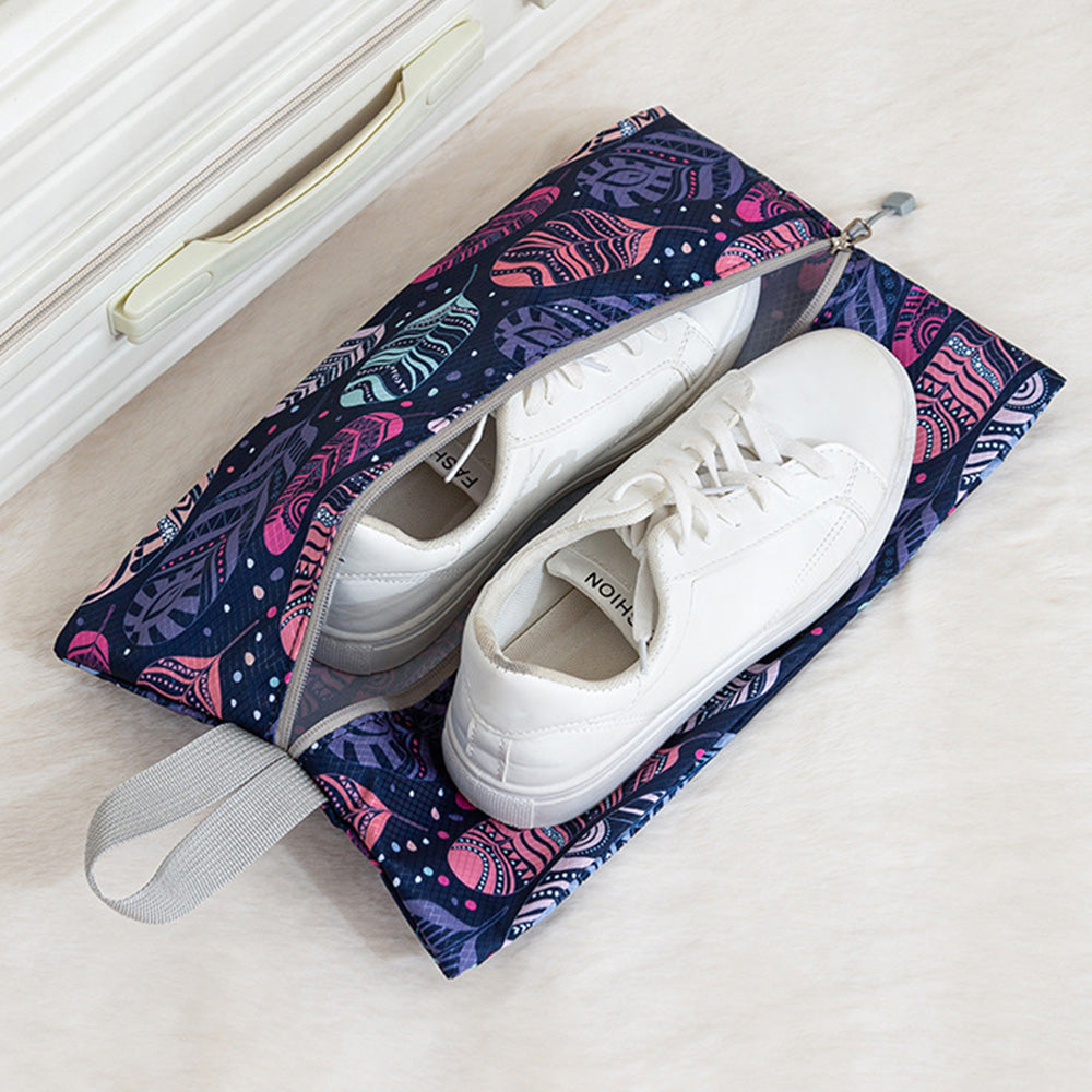 4Pcs Travel Compression Packing Cubes Expandable Luggage Organizers Feather