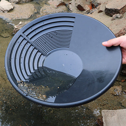 7 Piece Black Gold Panning Prospecting Kit with Pan Shovel Vial and Bag