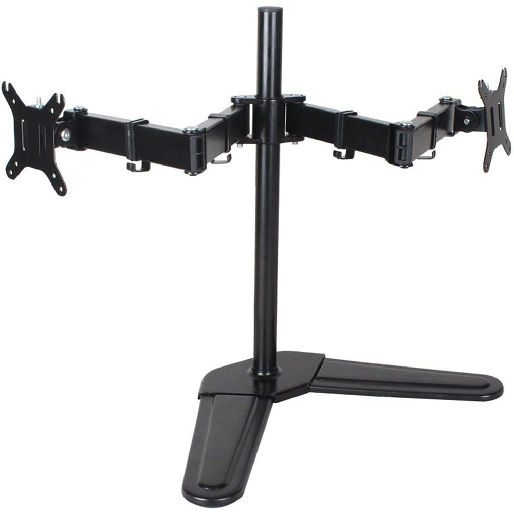 Single Monitor Stand Arm Freestanding Adjustable V-Base HD LED TV Screens-Horizontal