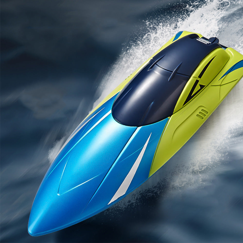 2.4GHz RC Speed Boat Toy â€?Remote Control Racing Yacht for Pools & Lakes Blue
