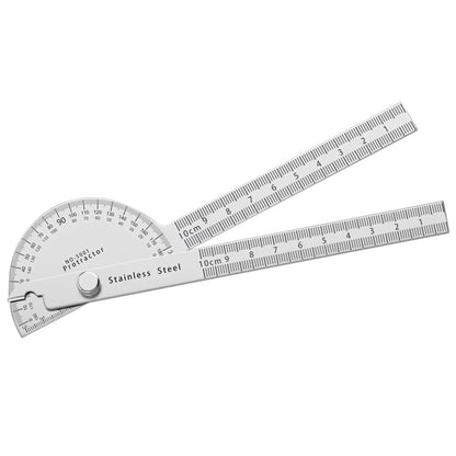 Stainless Steel Angle Protractor 0-180 Degree Gauge for Woodworking-Style 1