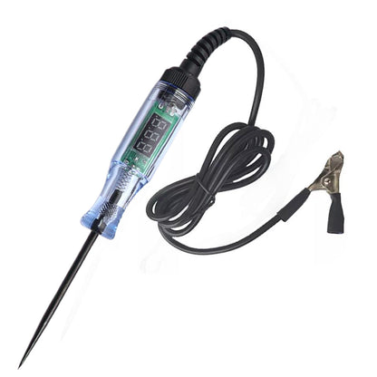 3V 6V 12V 24V Electrical Circuit Voltage Tester with Digital Display for Auto Car LED Light Test Probe Pen Black