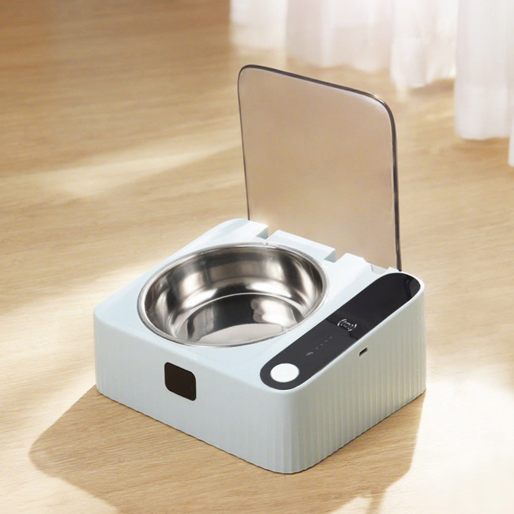 Automatic Stainless Steel Cat Food Bowl with Sensing Lid