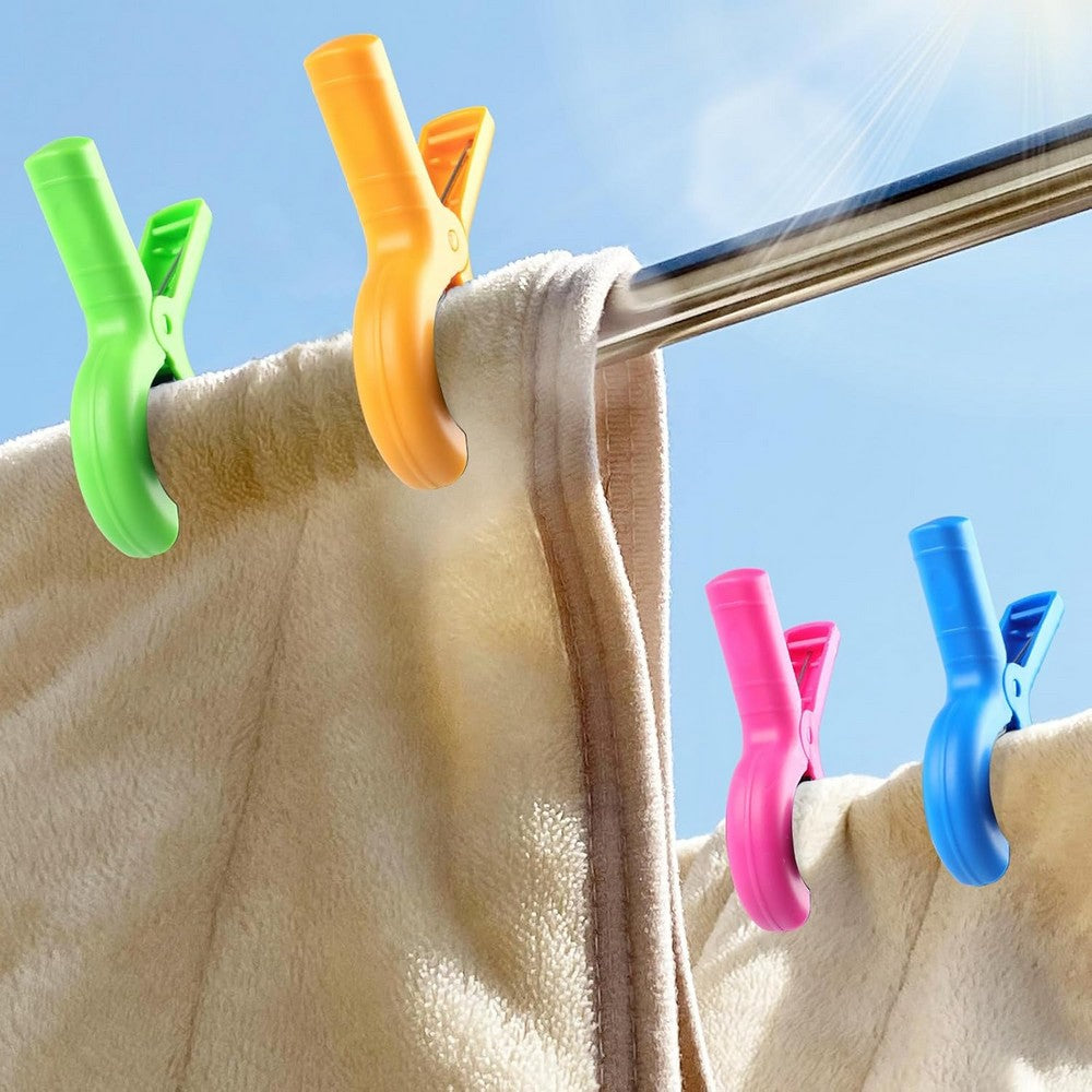 10Pcs Large Beach Towel Clips for Beach Chairs Towel Holder Beach Accessories