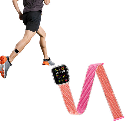 Adjustable Arm Ankle Band Strap for Apple Watch 38mm to 49mm-Pomegranate