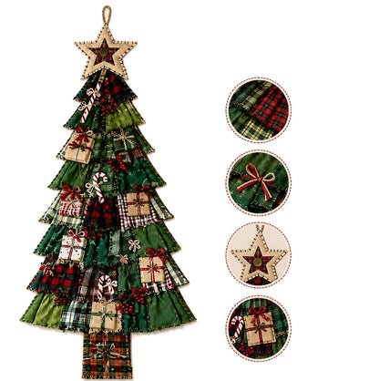 Christmas Tree Door Hanging Kit DIY Quilted Ornament - Green