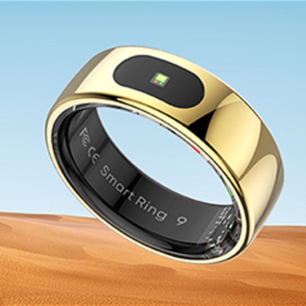 Smart Ring Health Tracker Ring with Touch Control - Gold