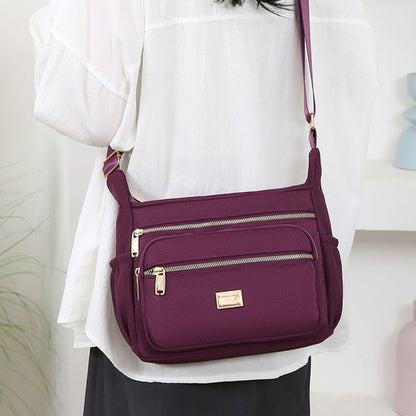 Fashion Large Capacity Messenger Crossbody Bag - Purple