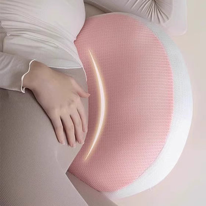 Portable Pregnancy Pillow W Shaped Maternity Support For Side Sleepers-Pink