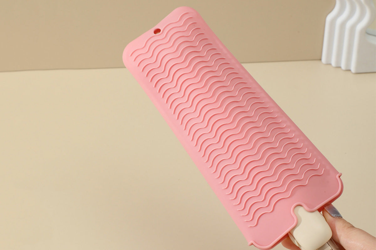 4 Pack Heat Resistant Silicone Pouch for Hair Styling Tools-Pink