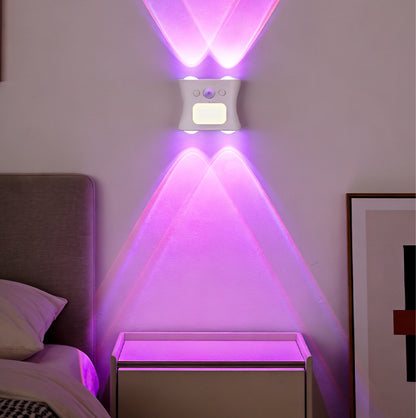 2 Pieces RGB Motion Sensor Night Light 16 Colors Remote Control