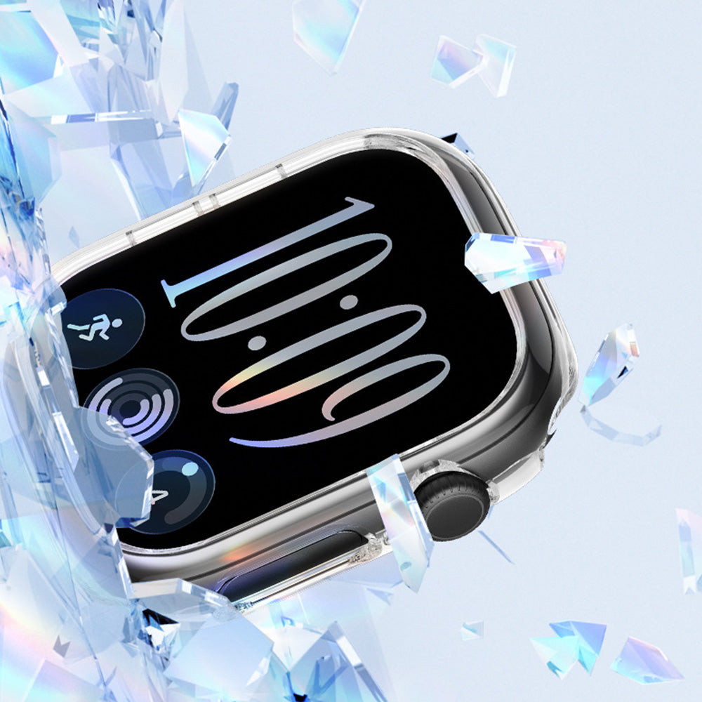 2 Piece Case and Screen Protector Set for Apple Watch Series 12 - Clear