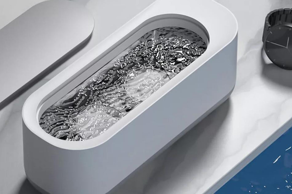 Ultrasonic Cleaner Sonic Wave Tank False Teeth Glasses Watch Jewelry Cleaning Machine 300ML