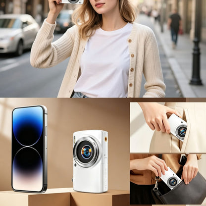 8K Dual Lens Digital Camera - Whitw