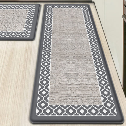 Anti-fatigue Kitchen Floor Mat Non-Slip PVC Standing Rug-Grey