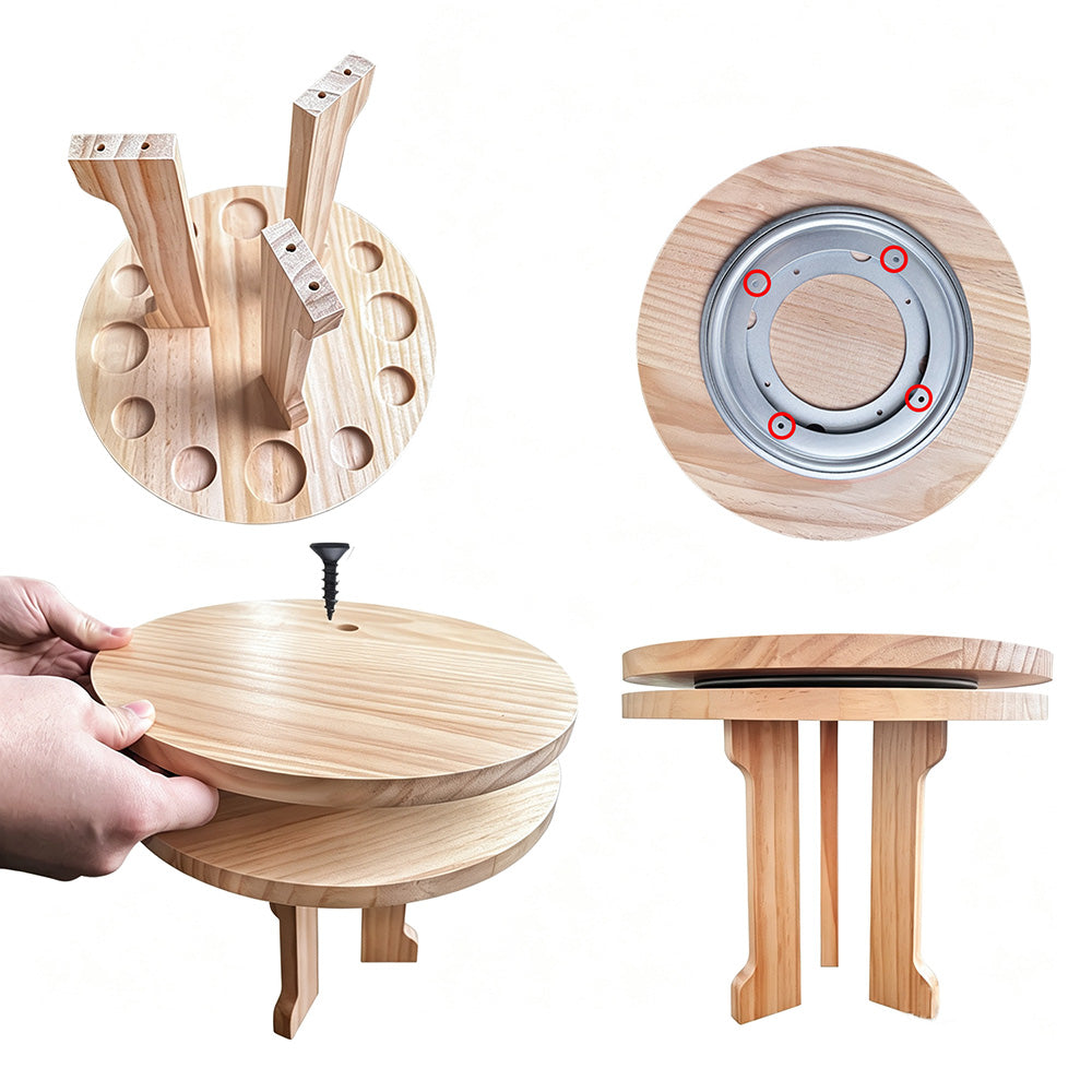 360 Degree Rotating Floor Fishing Rod Rack Holds 12 Rods