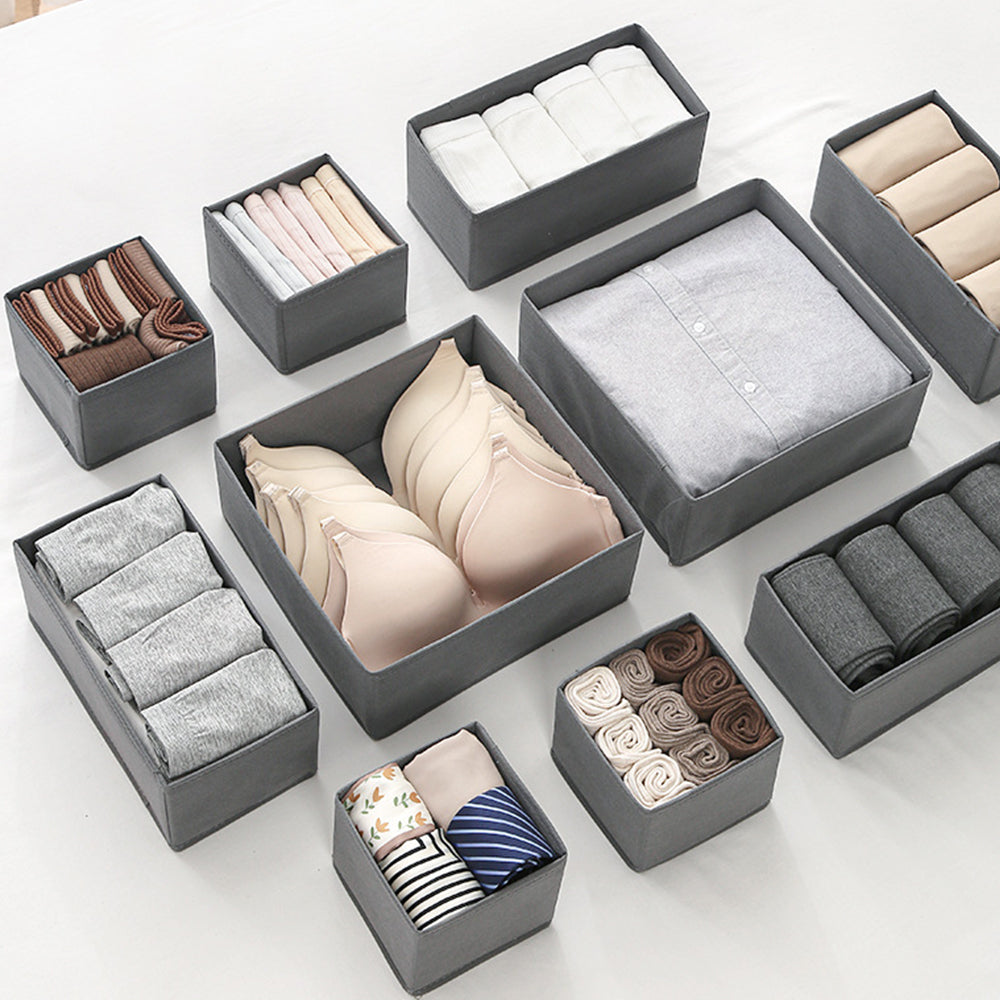 6 Pcs Set Foldable Drawer Organizers for Clothes Underwear Socks