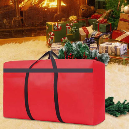 Water-Resistant Christmas Storage Bag Reusable Dustproof Xmas Tree Container Red