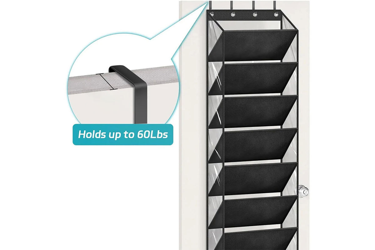 2pcs Fit 20 Pairs Over the Door Shoe Organizer for Closet with Large Deep Pockets 10 Tier Shoe Holder Hanging Boots Storage