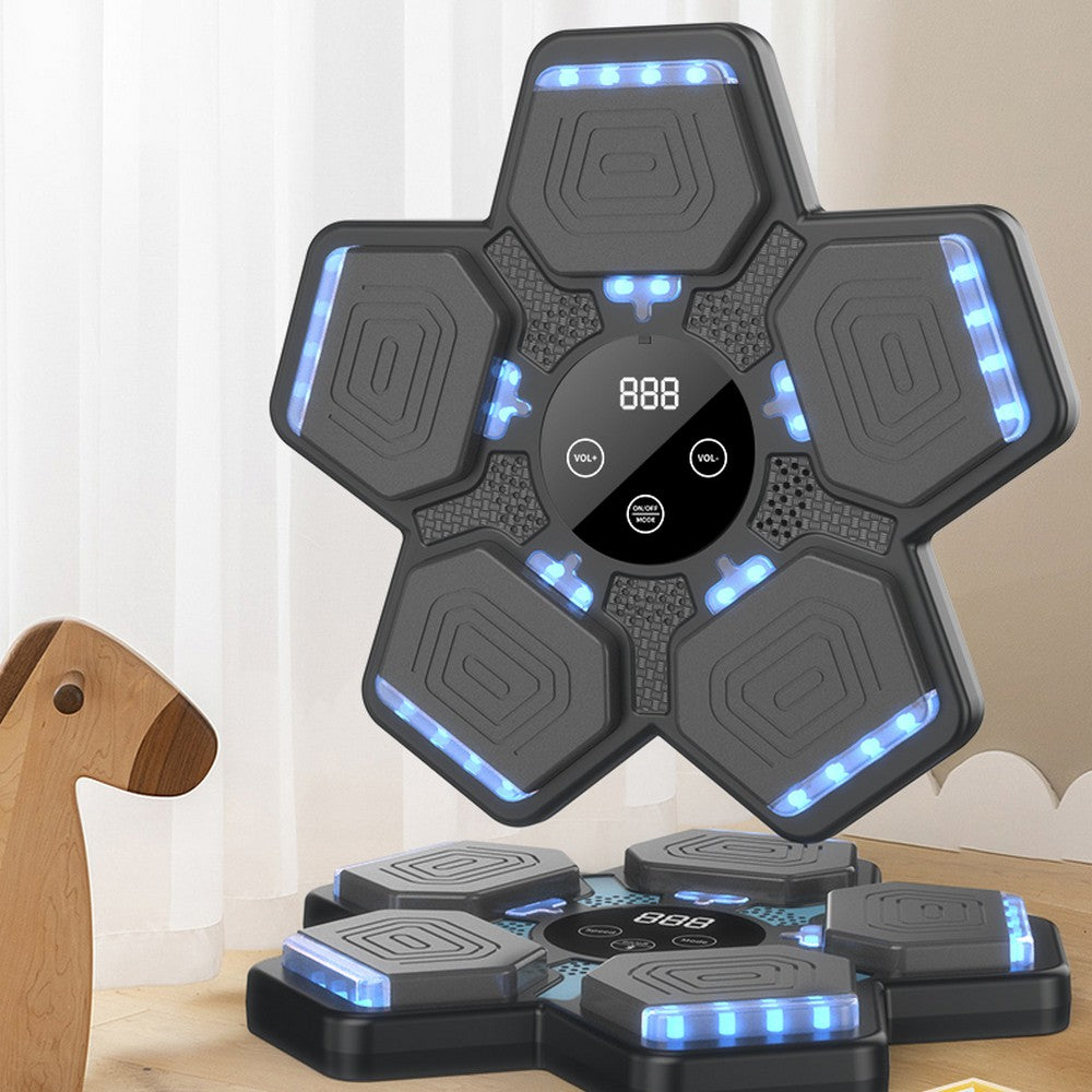Music Boxing Machine LED Electronic Smart Bluetooth Boxing Machine Games Adult Focus Agility Training Equipmen