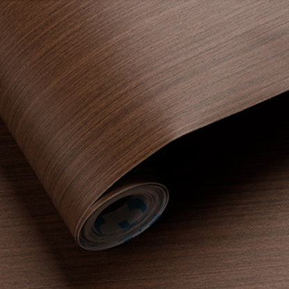 Wood Grain Wallpaper Self Adhesive Decor Wall Paper for Cabinet Drawer Shelf Liner Easy to Clean -Red