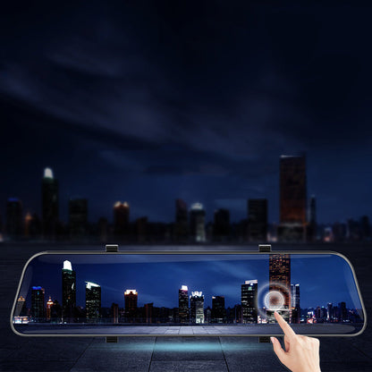 12 inch 4K Streaming Rearview Mirror Dash Cam with Dual Lens & Night Vision