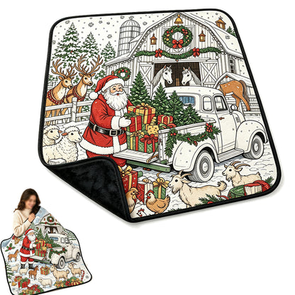 DIY Coloring Graffiti Christmas Blanket Drawing Blanket for Adults - Style2