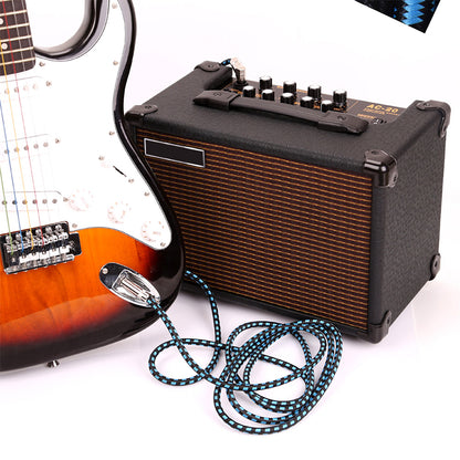 3m Electric Guitar Cord Cable 6.35mm Jacks For Amp Pedals Instrument