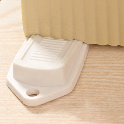 6PCS Door Wedge Stopper Rubber Grip Security Door Stoppers Wall Protector For Home-White