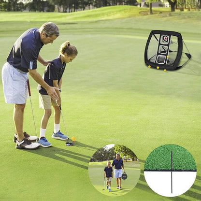 Golf Chipping Net Collapsible Portable Golf Practice Hitting Net for Indoor Outdoor