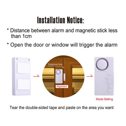 Freezer Door Alarm Magnetic Intrude Detector Security Alarm Wireless Adjustable Alert