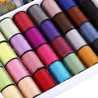 64 Color Sewing Thread Kit with Needles Tape Measure and Sewing Tools