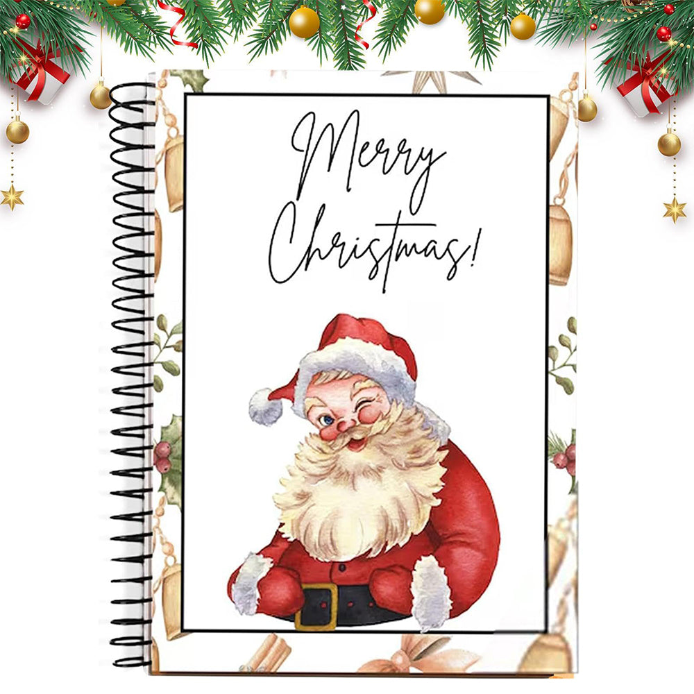 38 Sheets Christmas Gift Card Book Coil Bound Card Holder - Santa Claus