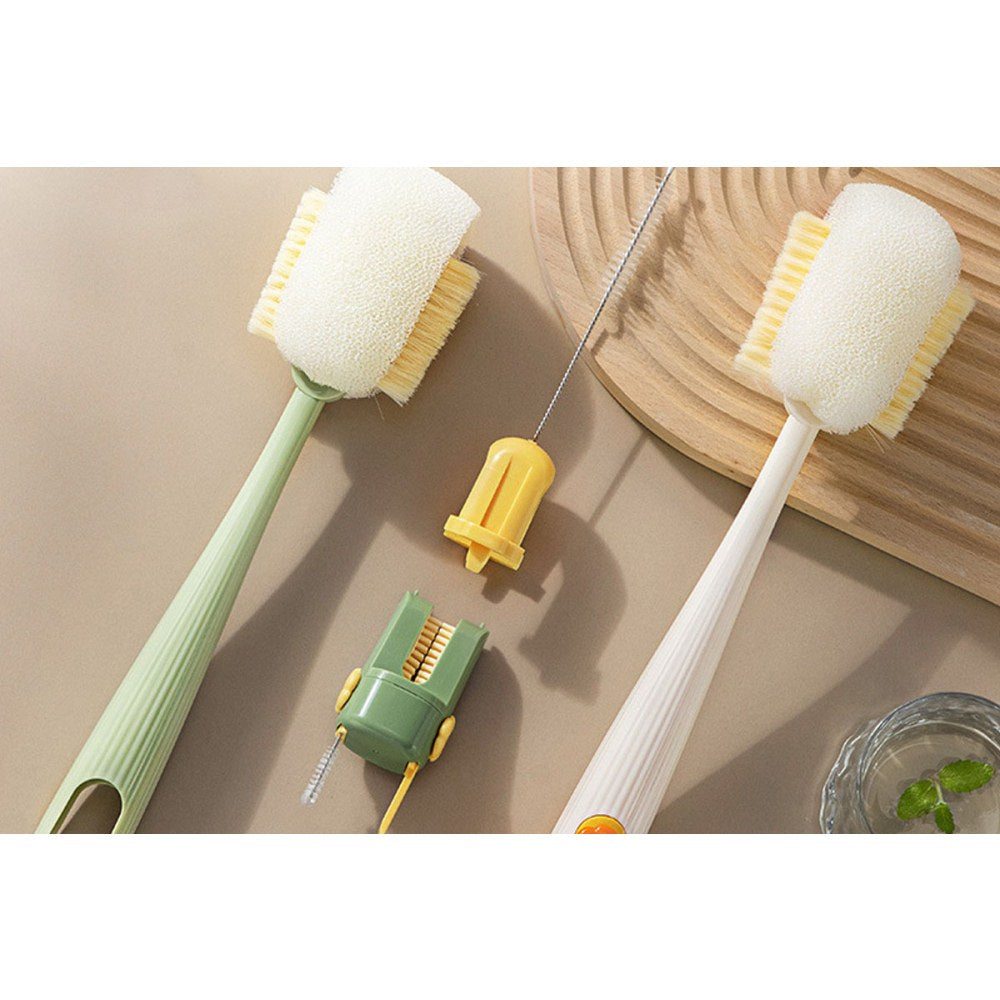 5-in-1 Multifunctional Cup Brush Water Bottle Cleaner for Thermos Mugs Bottles-White