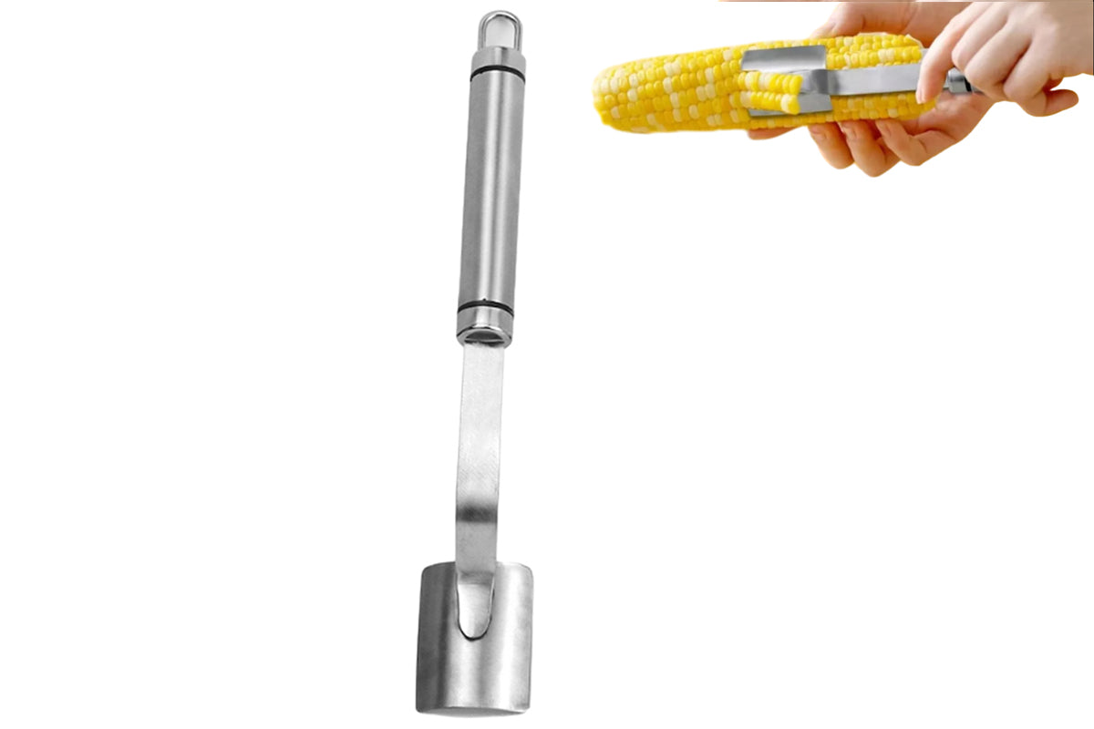 Corn Stripper Cob Peeler Stainless Steel Thresher Remover Kitchen Cutter Tool