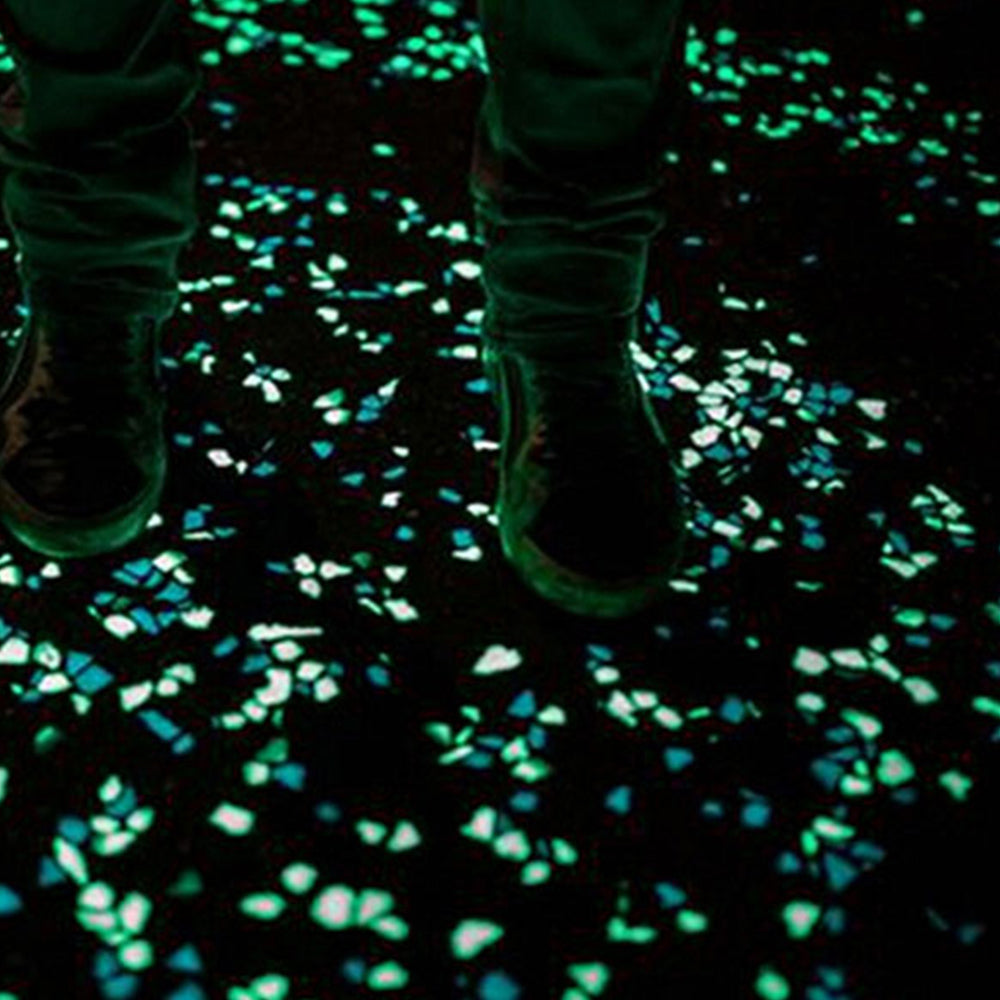 100Pcs Glow-in-the-Dark Pebbles Multicolour