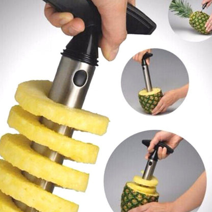 2Pcs Pineapple Peeler Stainless Steel Fruit Corer Slicer Parer Kitchen Tool