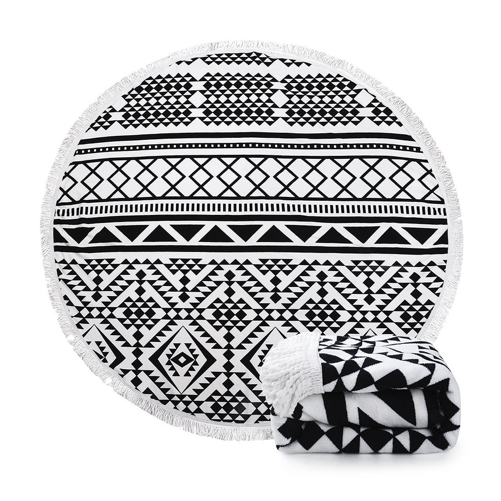 Microfibre Round Beach Towel Style 3