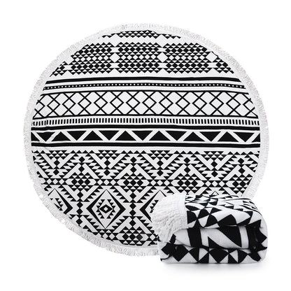 Microfibre Round Beach Towel Style 3