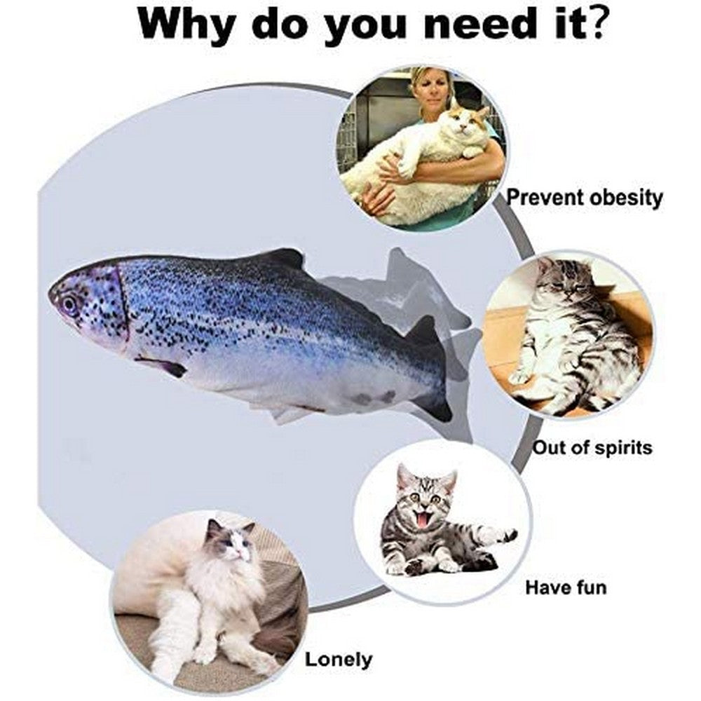 USB Rechargeable Realistic Moving Fish Cat Toys