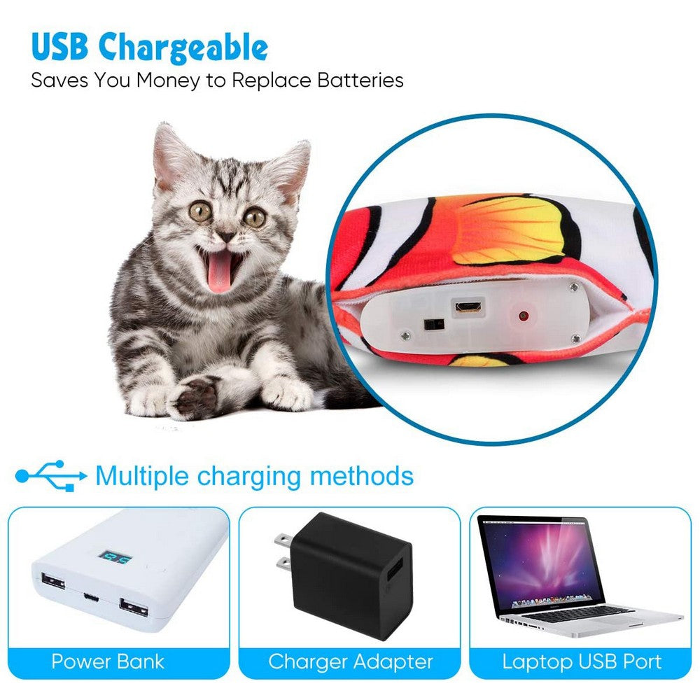 USB Rechargeable Realistic Moving Fish Cat Toys