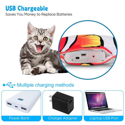 USB Rechargeable Realistic Moving Fish Cat Toys